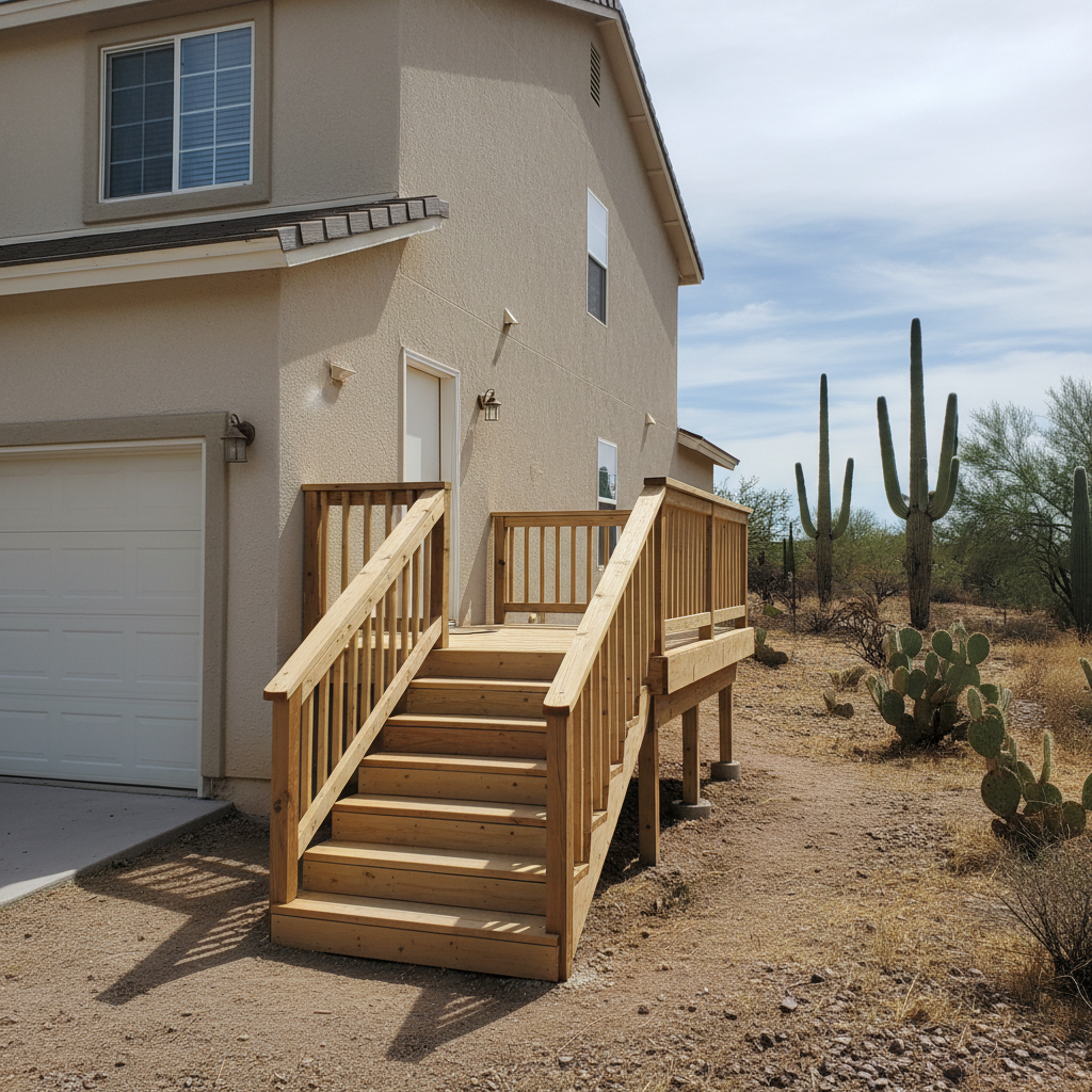 Deck Railing Repair & Installation completed by Pinnacle Deck Inc in Vail, AZ