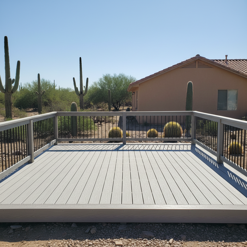 Pinnacle Deck Inc crew at work on a home in Oro Valley, AZ
